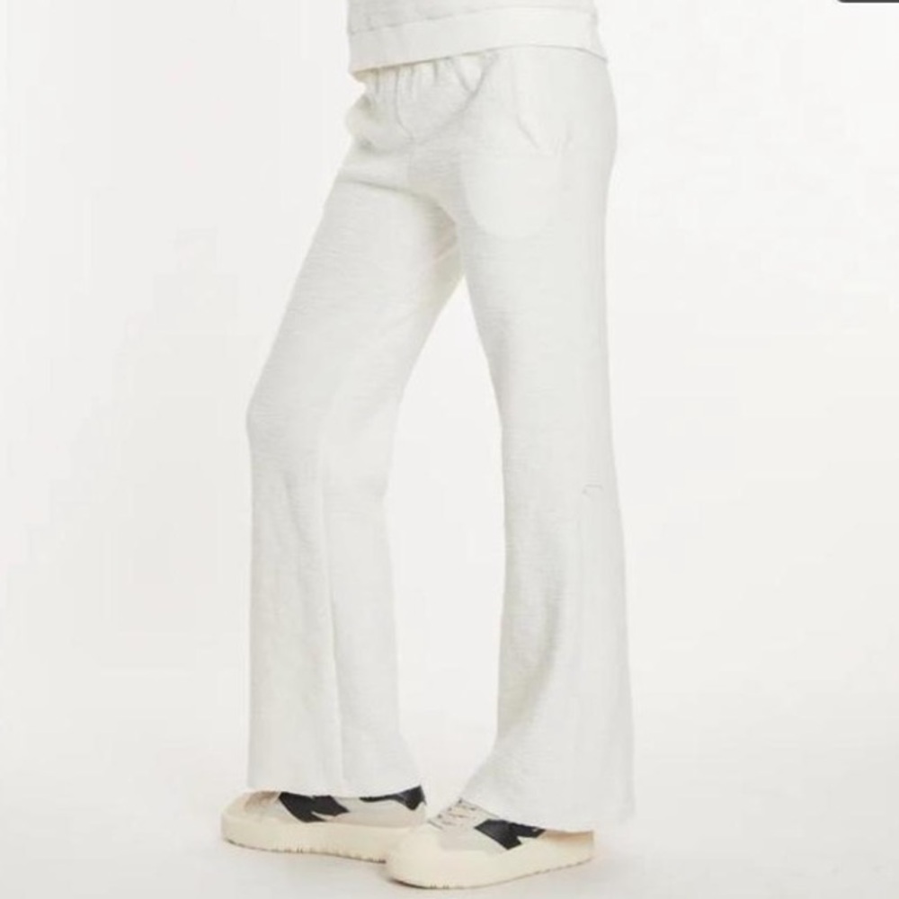 Mododoc Straight Leg Pull On Low Rise Pants Cotton French Terry